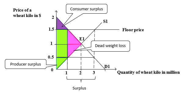 Binding price floor graph